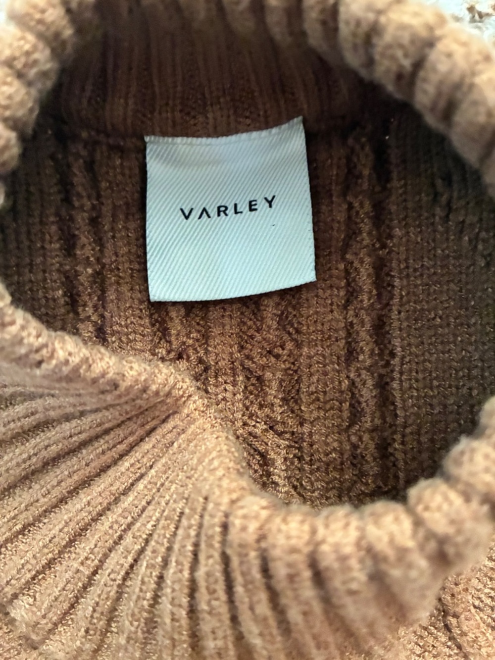 Varley Joilette Roll Neck Carmel Sweater Vest - Picture 4 of 6